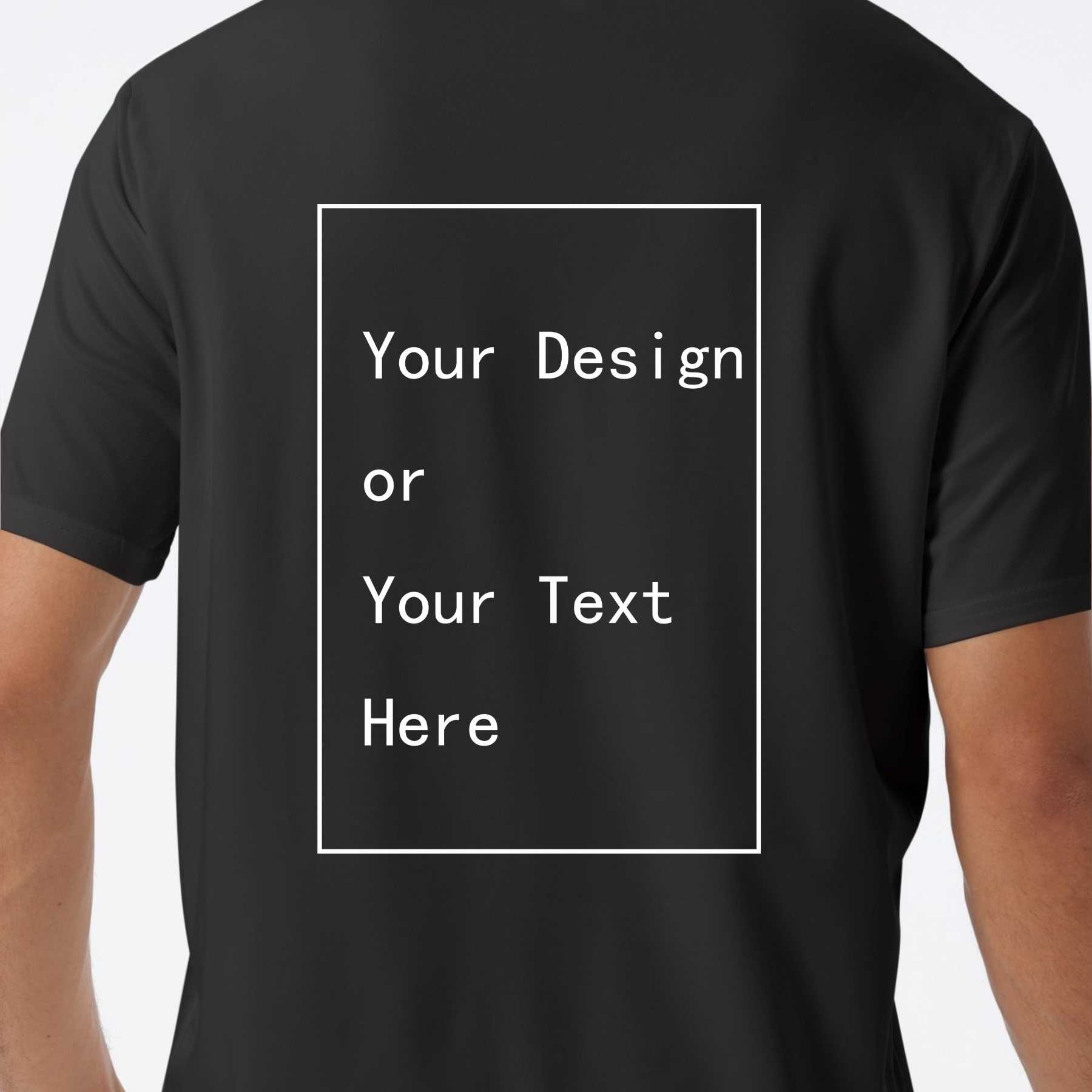 

Customized Your Design Or Your Text Here Graphic Print Men's Creative Top, Casual Short Sleeve Crew Neck T-shirt, Men's Clothing For Summer Outdoor, As Gifts