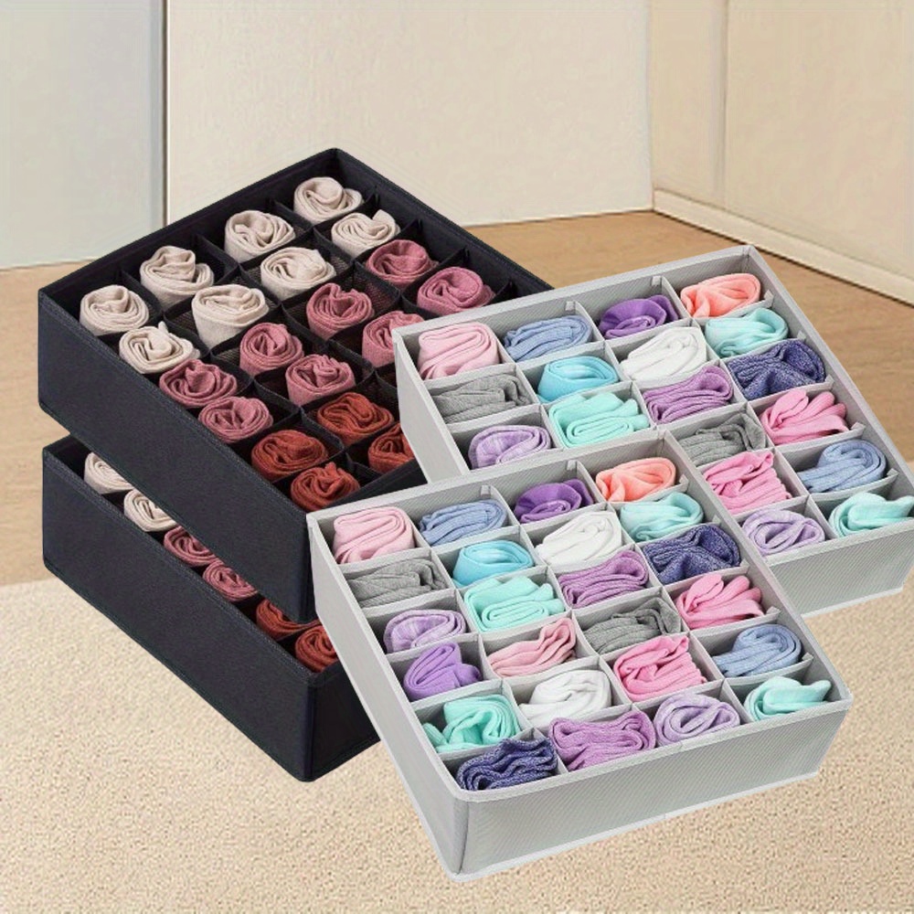 1pc drawer organizer 24 grids organizer divider foldable cabinet closet organizer and storage box for storing socks underwear ties details 0