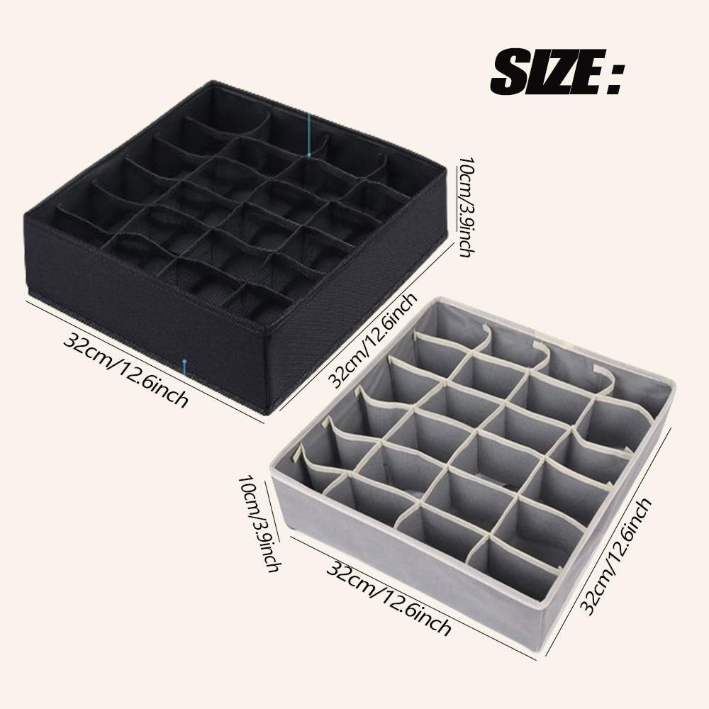 1pc drawer organizer 24 grids organizer divider foldable cabinet closet organizer and storage box for storing socks underwear ties details 3