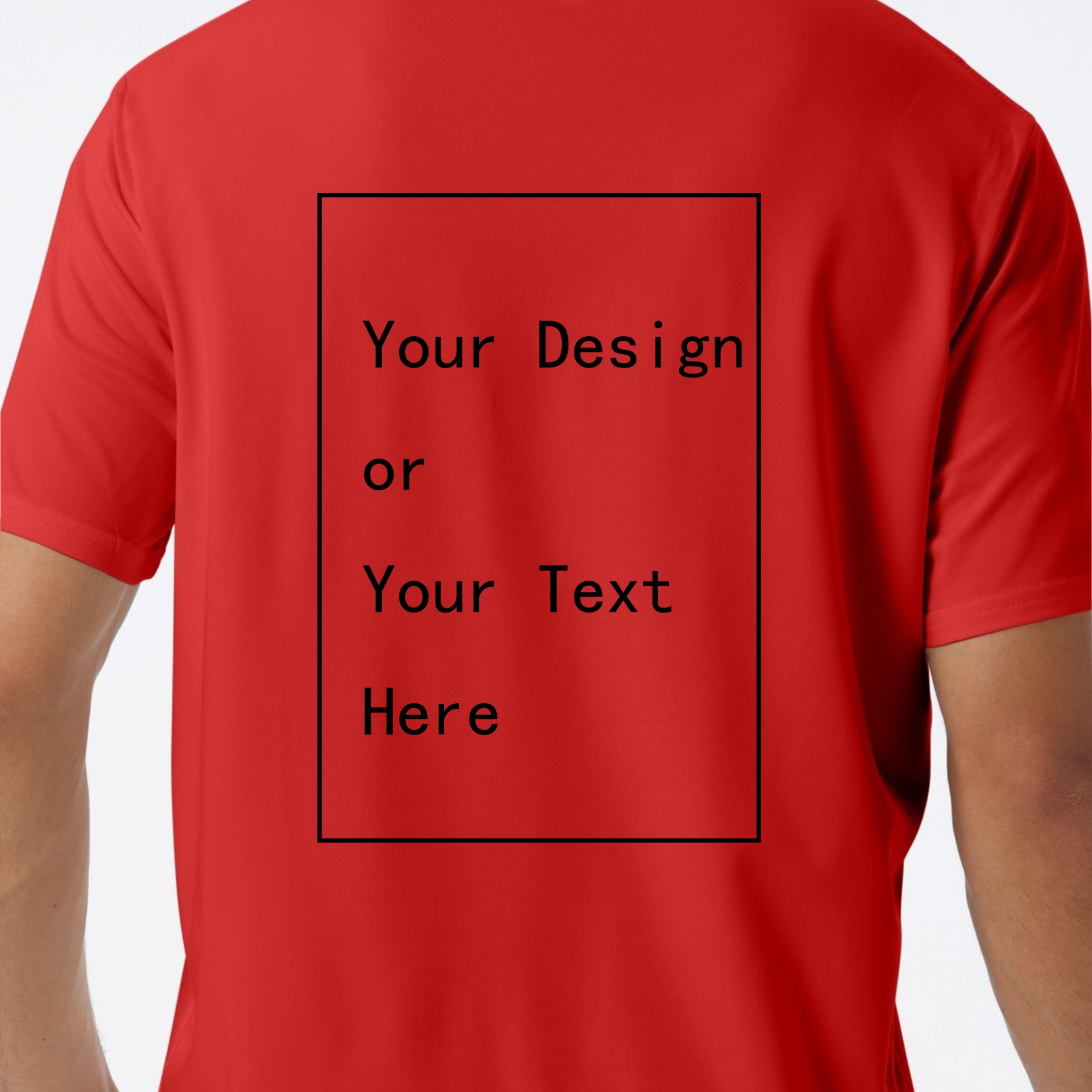 

Customized Your Design Or Your Text Here Graphic Print Men's Creative Top, Casual Short Sleeve Crew Neck T-shirt, Men's Clothing For Summer Outdoor Sports