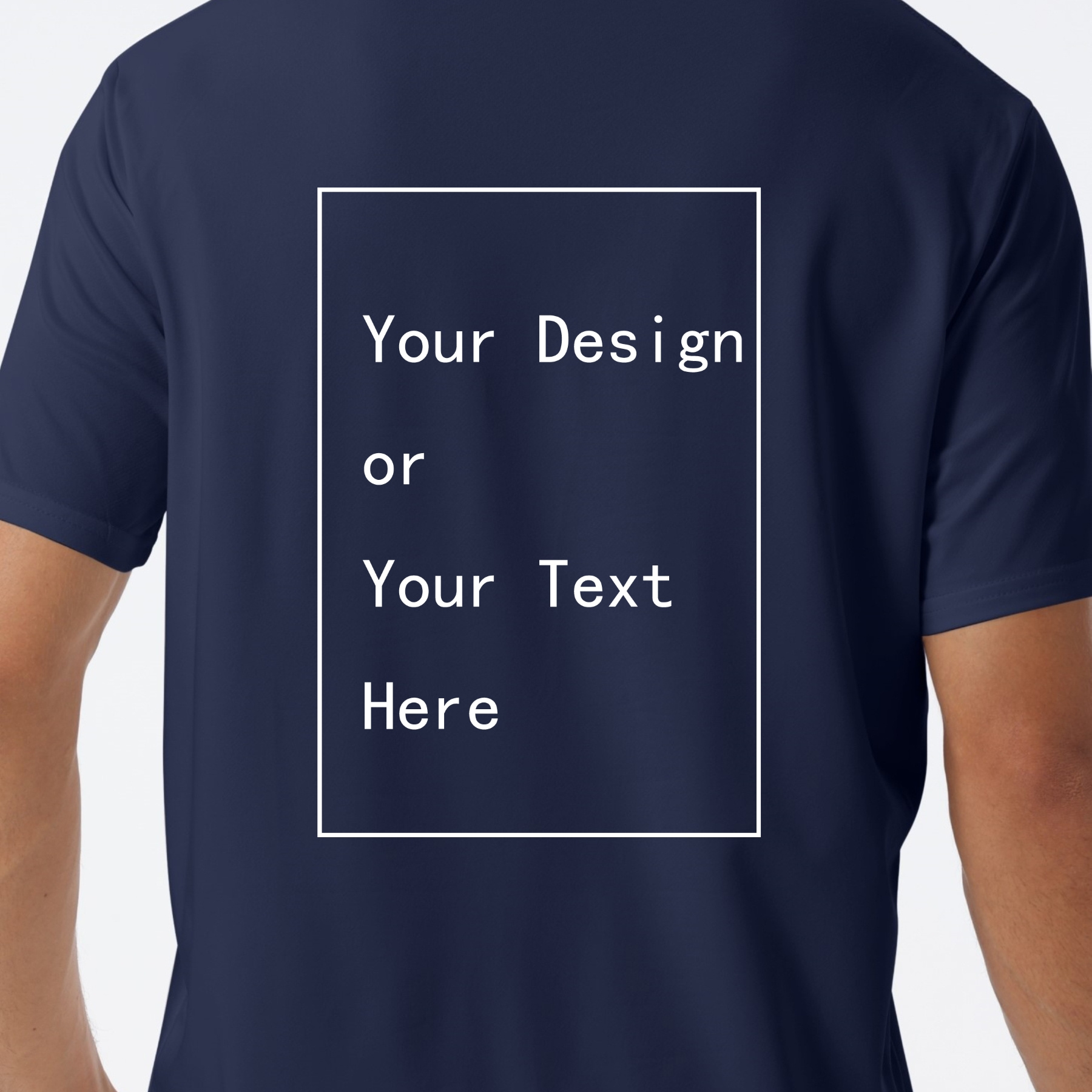 

Customized Your Design Or Your Text Here Graphic Print Men's Creative Top, Casual Short Sleeve Crew Neck T-shirt, Men's Clothing For Summer Outdoor, As Gifts For Men