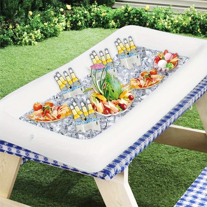 Inflatable tray for store food