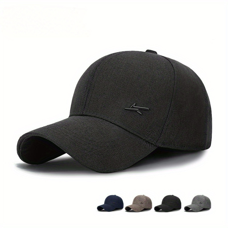 

Monochrome Business Baseball Hat Lightweight Hard Top Peaked Hat Summer Adjustable Sunshade Cap For Women Men