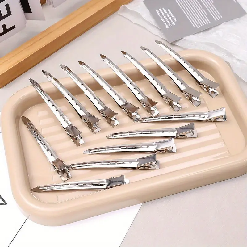 Pinzas Para El Cabello De Pico De Pato, Pinzas Para El Cabello Profesionales De 6 Piezas, Pinzas