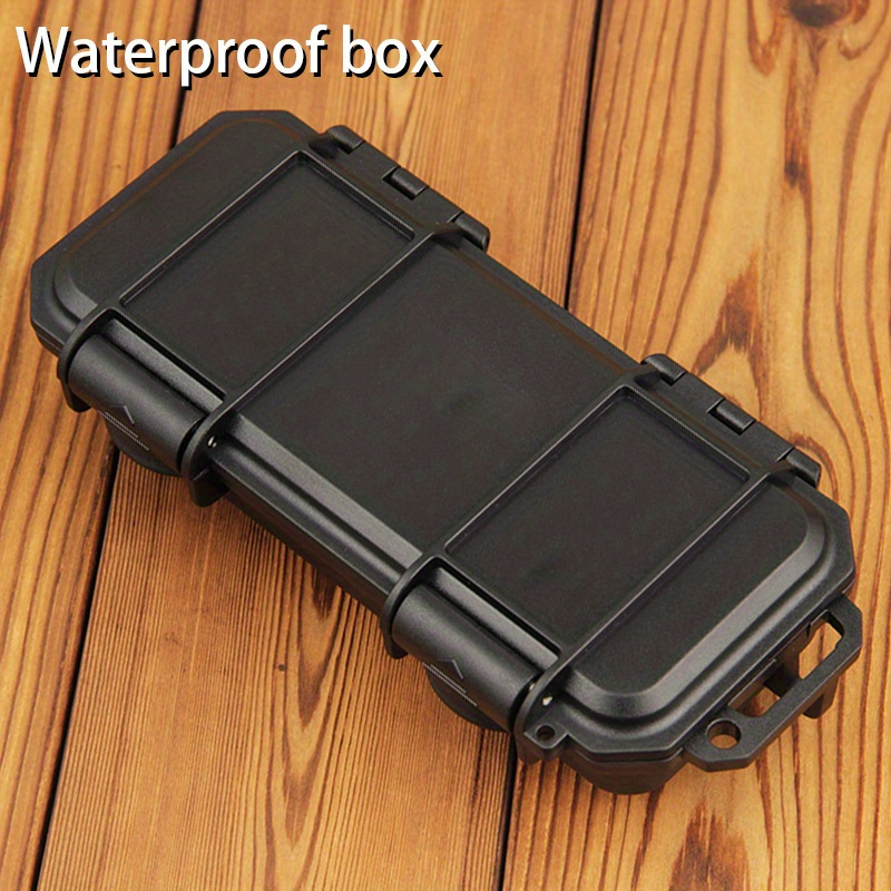 1pc Waterproof Shockproof Airtight Survival Box Black Dry Storage Container  For Hiking Hunting And Camping Adventures, Don't Miss These Great Deals