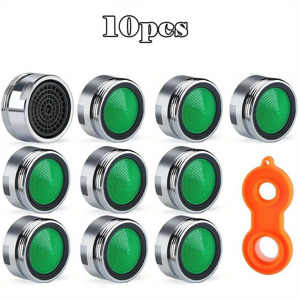 

10pcs Water Saving Faucet Tap Aerator, Replaceable Filter, Mixed Nozzle, M24 24mm Bathroom Faucet Bubbler, Bathroom Parts