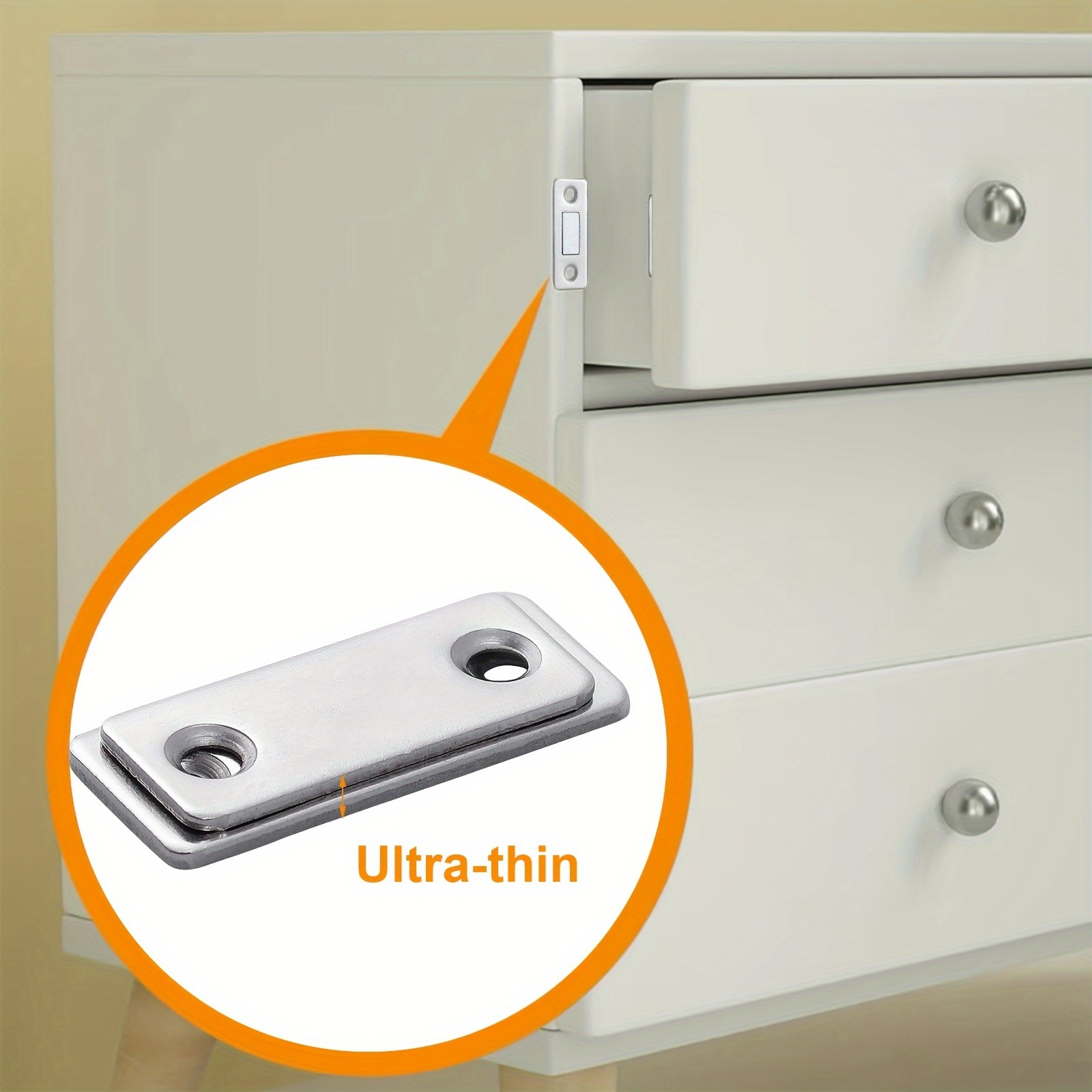 

10pcs Non-punch Cabinet Door Magnet Drawer Invisible Magnet Mini Cabinet Magnet Is Used To Protect Your Furniture And Cabinets