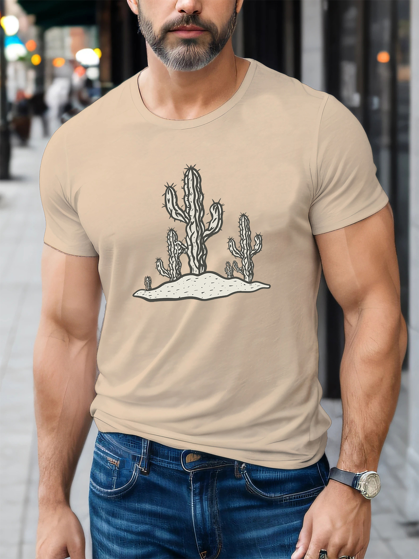 Lässiges „Cactus Jack“-T-Shirt Für Herren, Trendiges Rundhals-T-Shirt Für  Den Sommer - Temu Germany