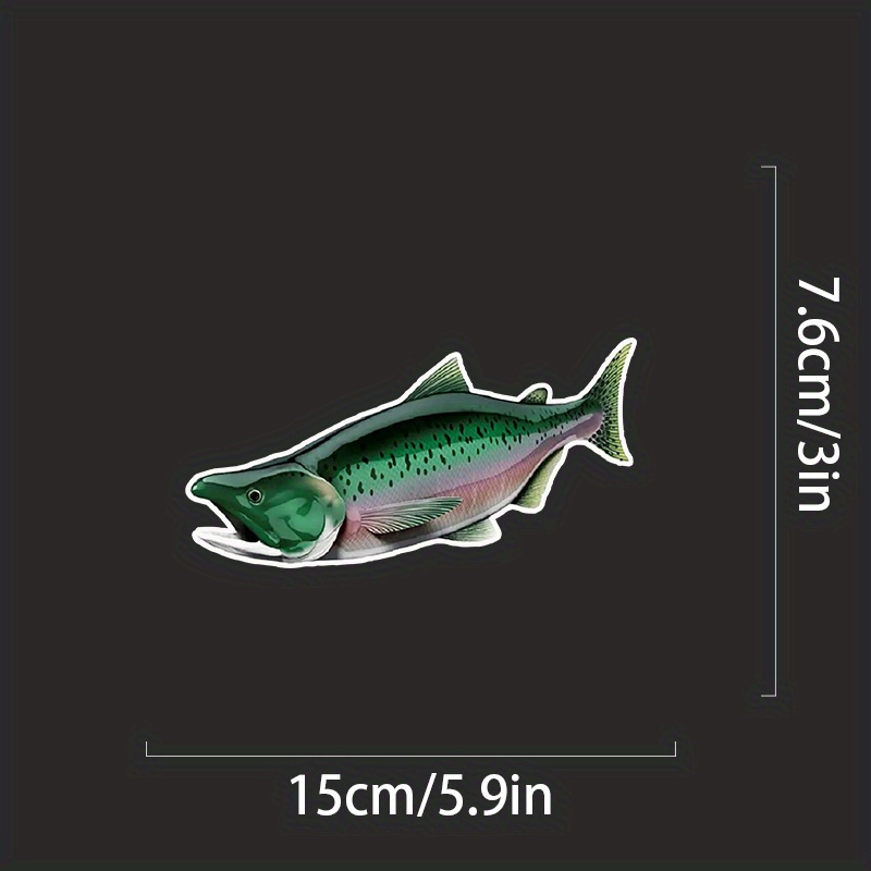 1pc Salmon Beautiful Vinyl Sticker Fish Decals For Boat Car Vehicle Truck  Fishing