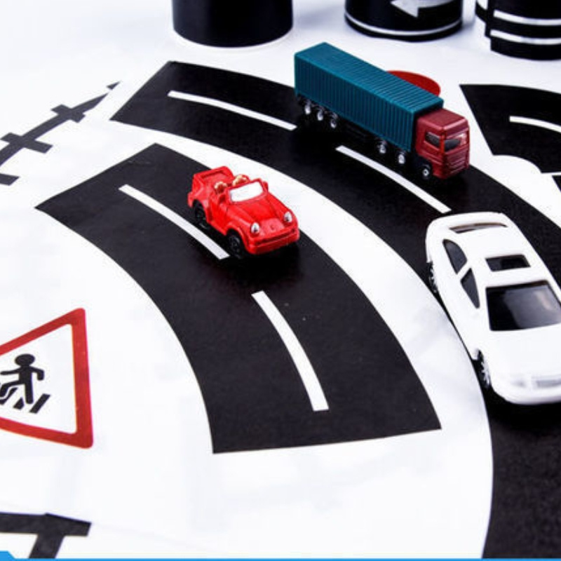 

5pcs/set Of Diy Stickers, Educational Road Stickers, Railway Stickers, And Track Floor Stickers