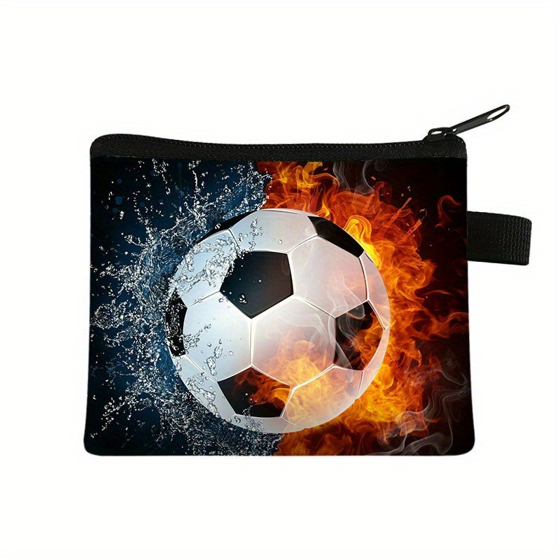 1pc Fashion Easy Football Coin Purse Student Portable Card Holder Storage Bag Clutch
