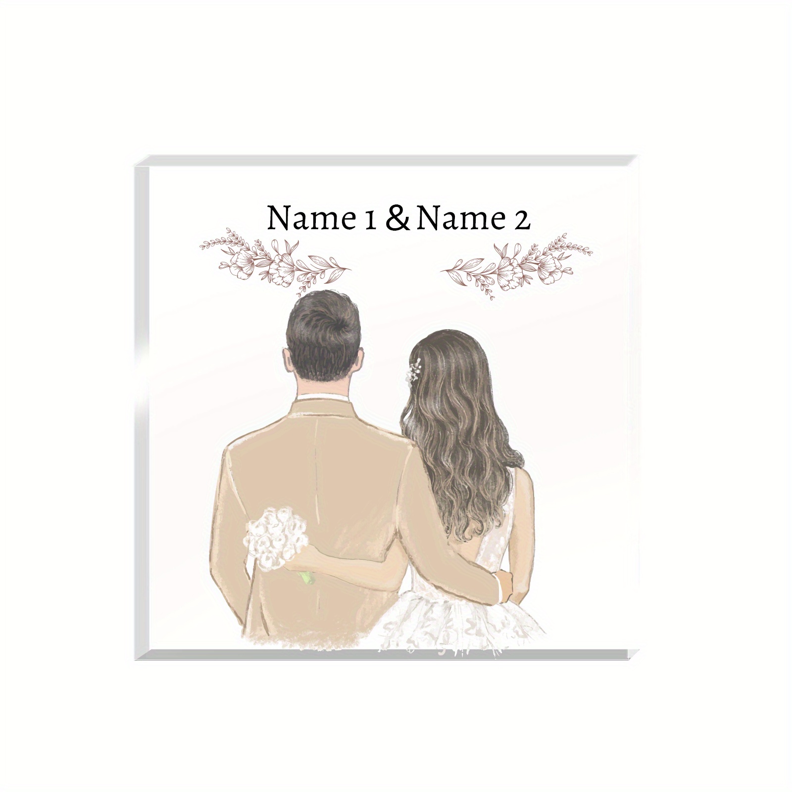 Married Couple Acrylic Plaque - Personalized Anniversary Gifts For Cou