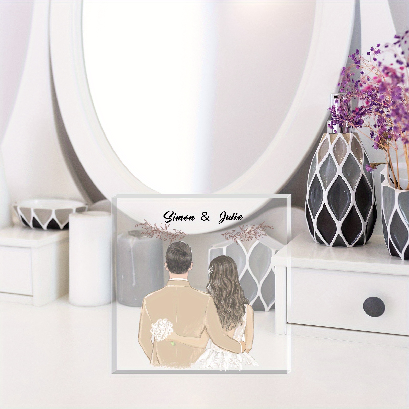 Married Couple Acrylic Plaque - Personalized Anniversary Gifts For Cou