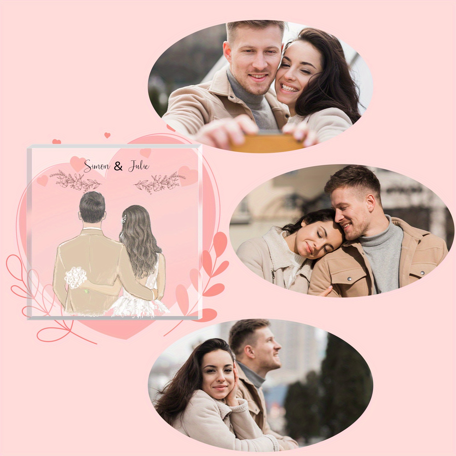 Married Couple Acrylic Plaque - Personalized Anniversary Gifts For Cou