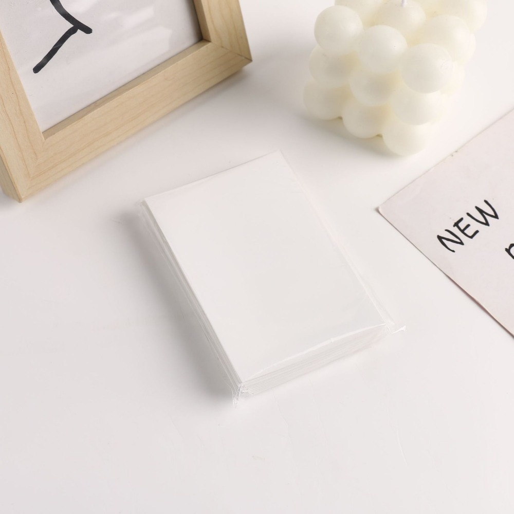 Image of 20 Sheets Macaron Color Silk Matte Double-layer Card Film Small Card Protective Sleeve Polaroid Photo Card Holder - 6.1*9.1cm