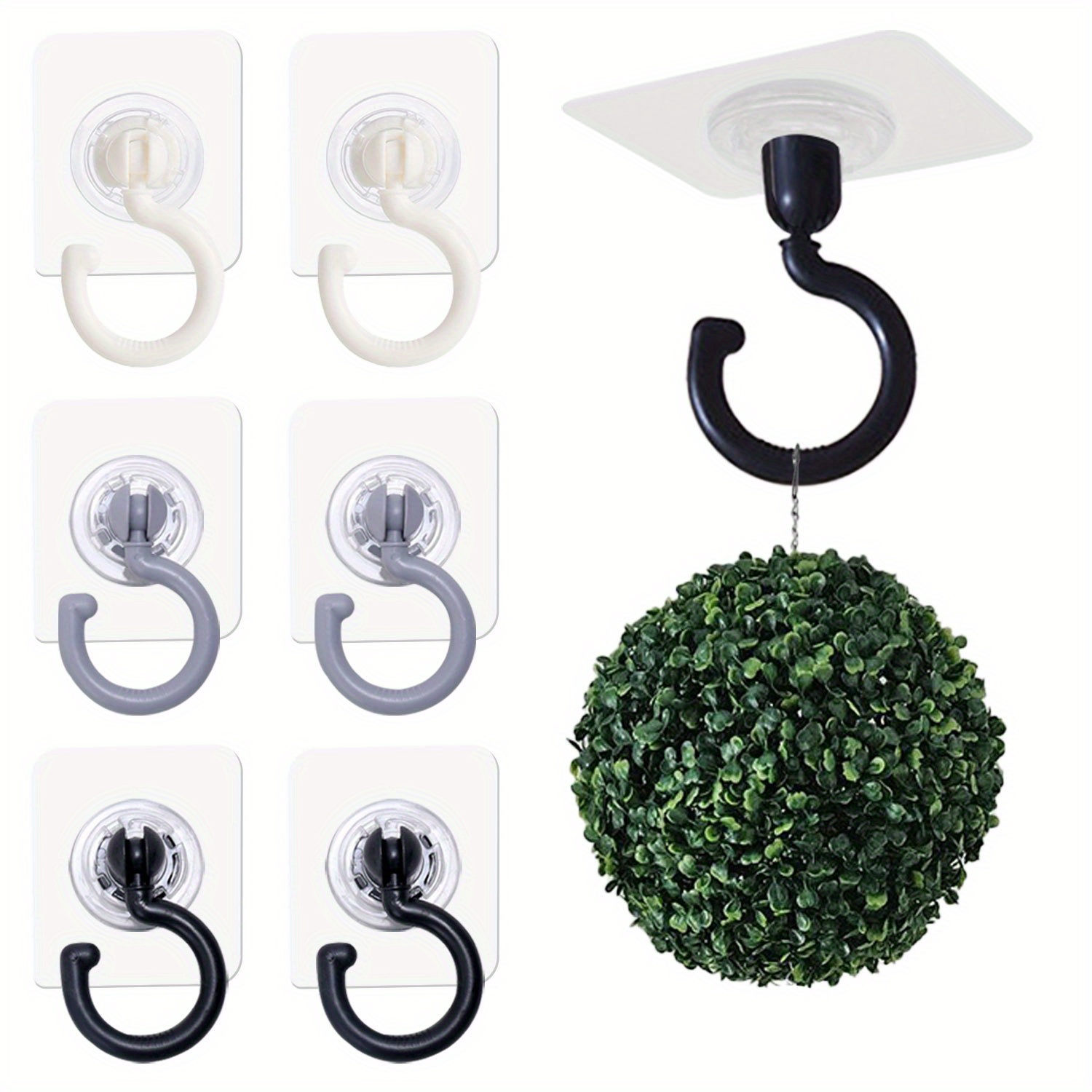 Adhesive Ceiling Hooks Hanging Solution Rotatable Ceiling - Temu