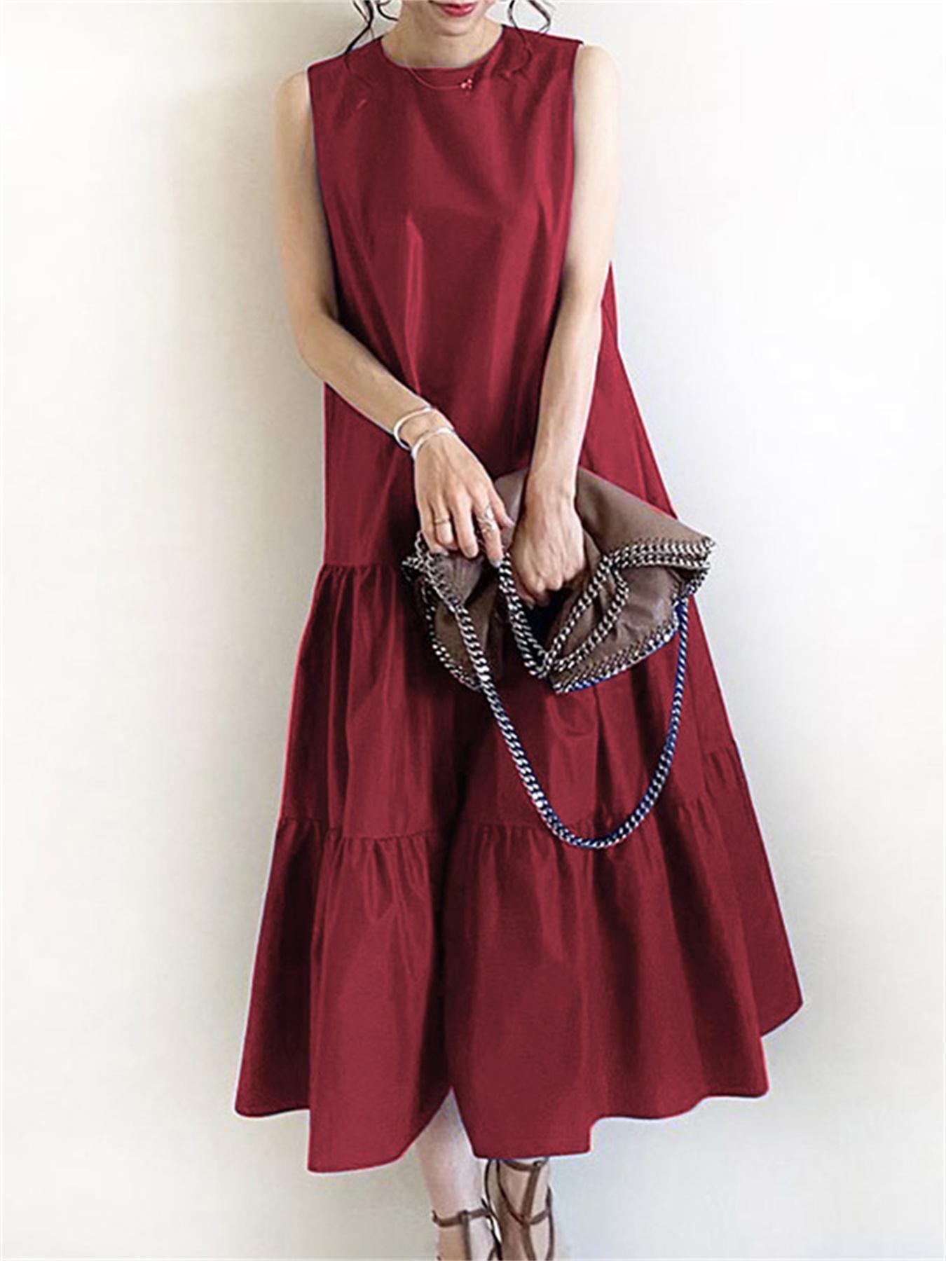 chinese dress ladies Romy Double Layer Tank Dress Army Microstripe / S main image 0