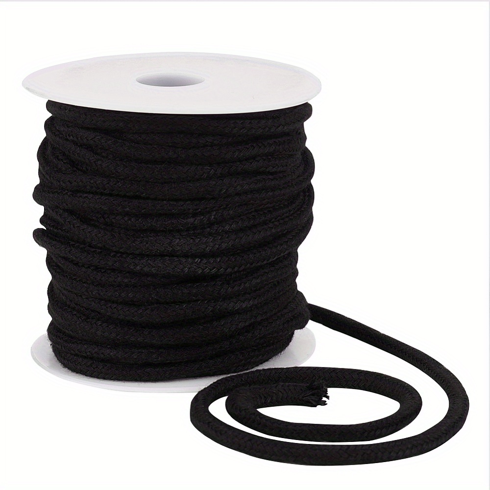 27.34 Yards Black Drawstring Replacement Rope Fabric Soft - Temu