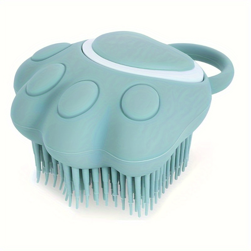 

1pc Multifunctional Brush, Bath Massage Shampoo Bath Cleansing Face Brush Silicone Dog Massage Brush Soft Shampoo Dispenser