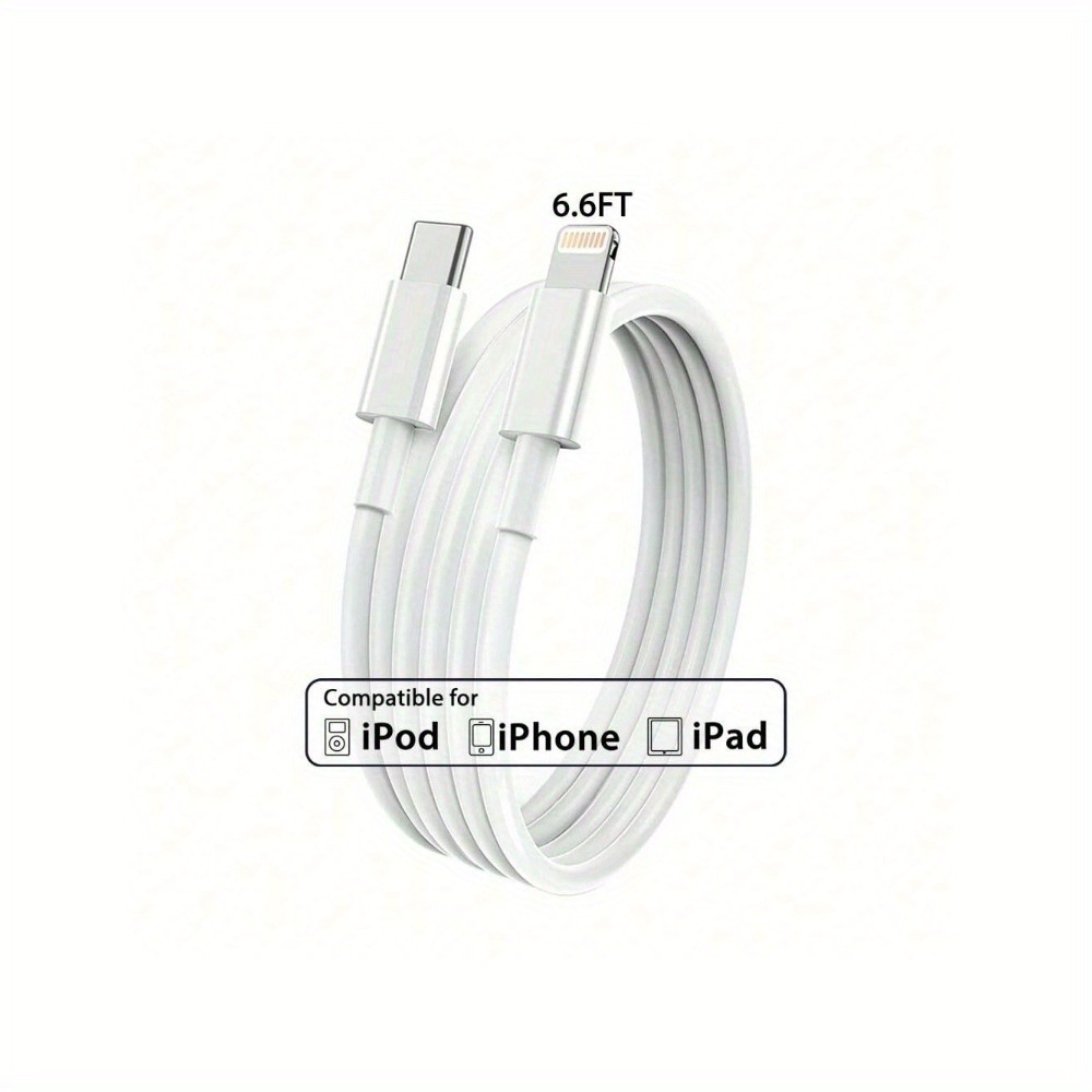 Cargador rápido para iPhone 14 13 12 11 [certificado Apple MFi] Cargador de  pared PD tipo C de 20 W con cable de carga de 6 pies, compatible con
