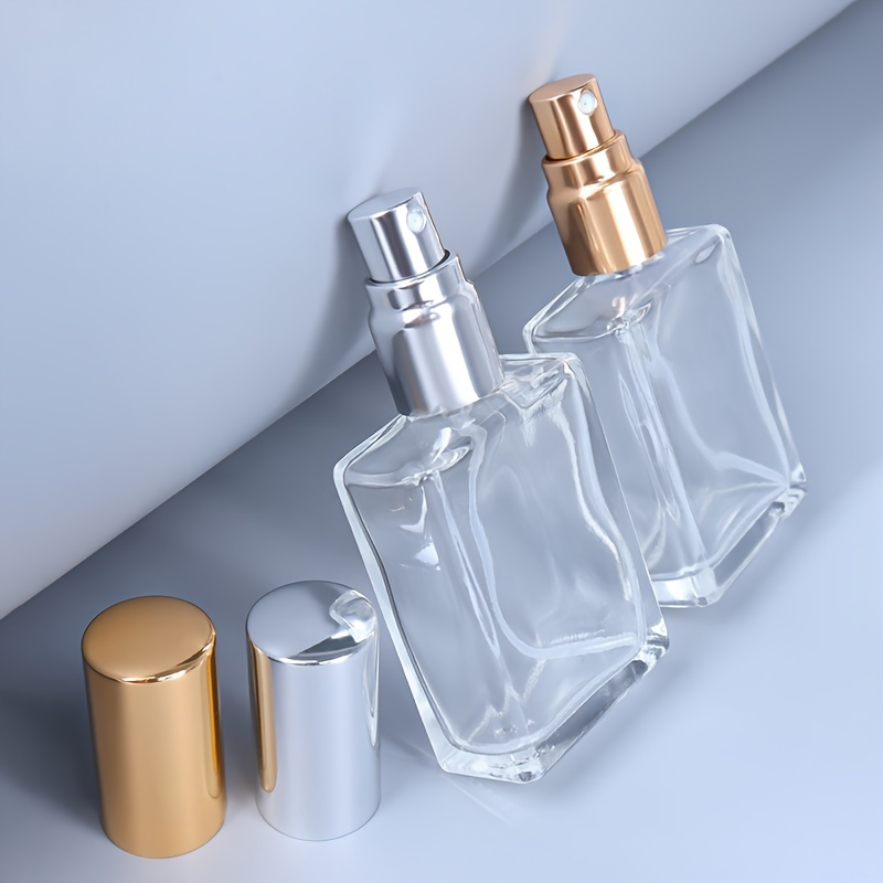 

1pc Clear Glass Fine Mist Spray Bottle, 0.51oz High-end Portable Perfume Bottle, Mini Perfume Atomizer Makeup Sample Container Travel Accessories