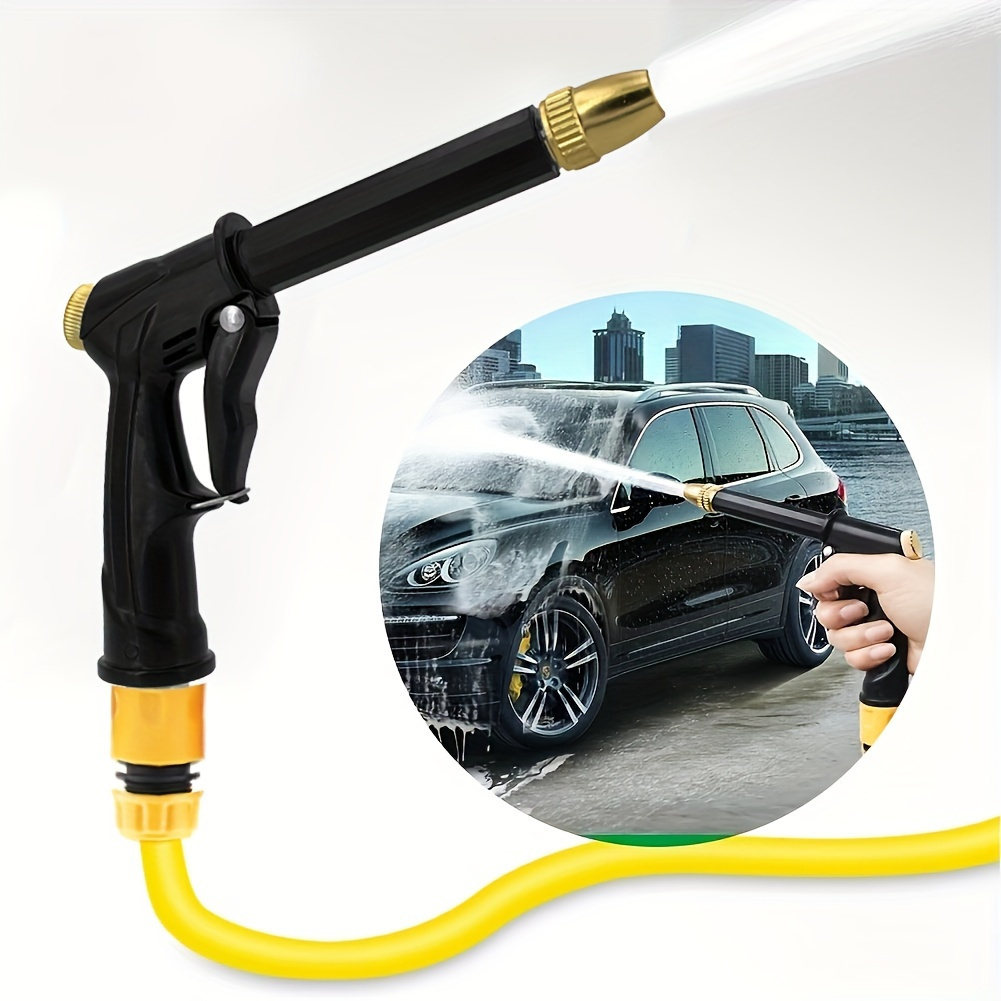

1pc Upgraded High-pressure Water Gun Portable Water Hose Nozzle Spray, Adjustable Garden Hose Nozzle Spray Car Washing And Pet Cleaning Tools