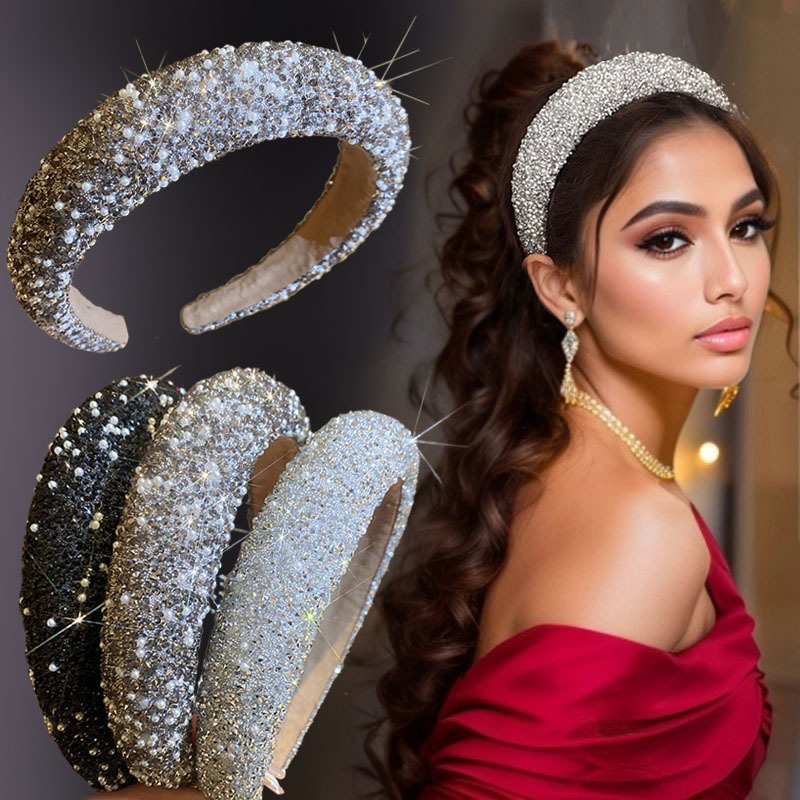 Multi-Layer Crystal Head Chain Jewelry Bling Rhinestone Wedding Hair  Accessories