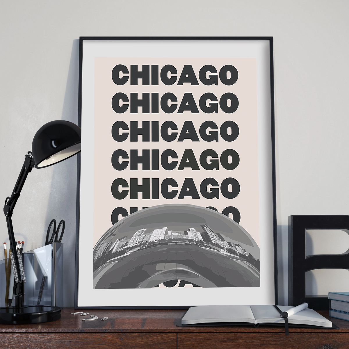 

Print Painting, 30x40cm Chicago Travel Canvas Poster - Waterproof & Fade-resistant Art Wall Decor, Rolled Polyester, Stylish Design For Or Office Decor, Wall Art Decor, Room Decor