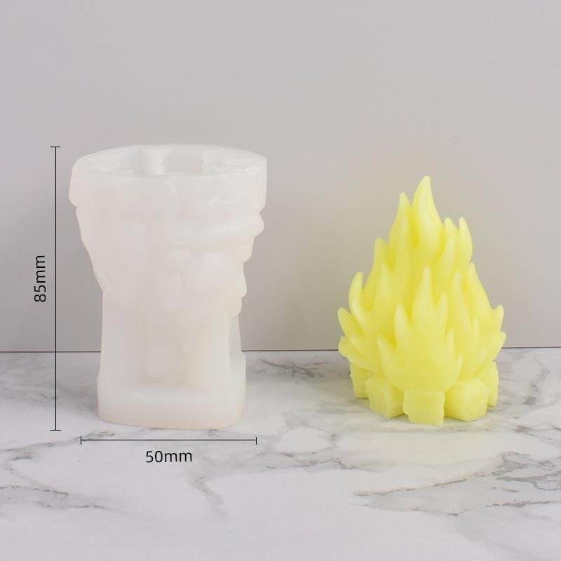 Diy 3d Flame Silicone Moulds Scented Candle Moulds Resin Plaster Ornaments Grinder
