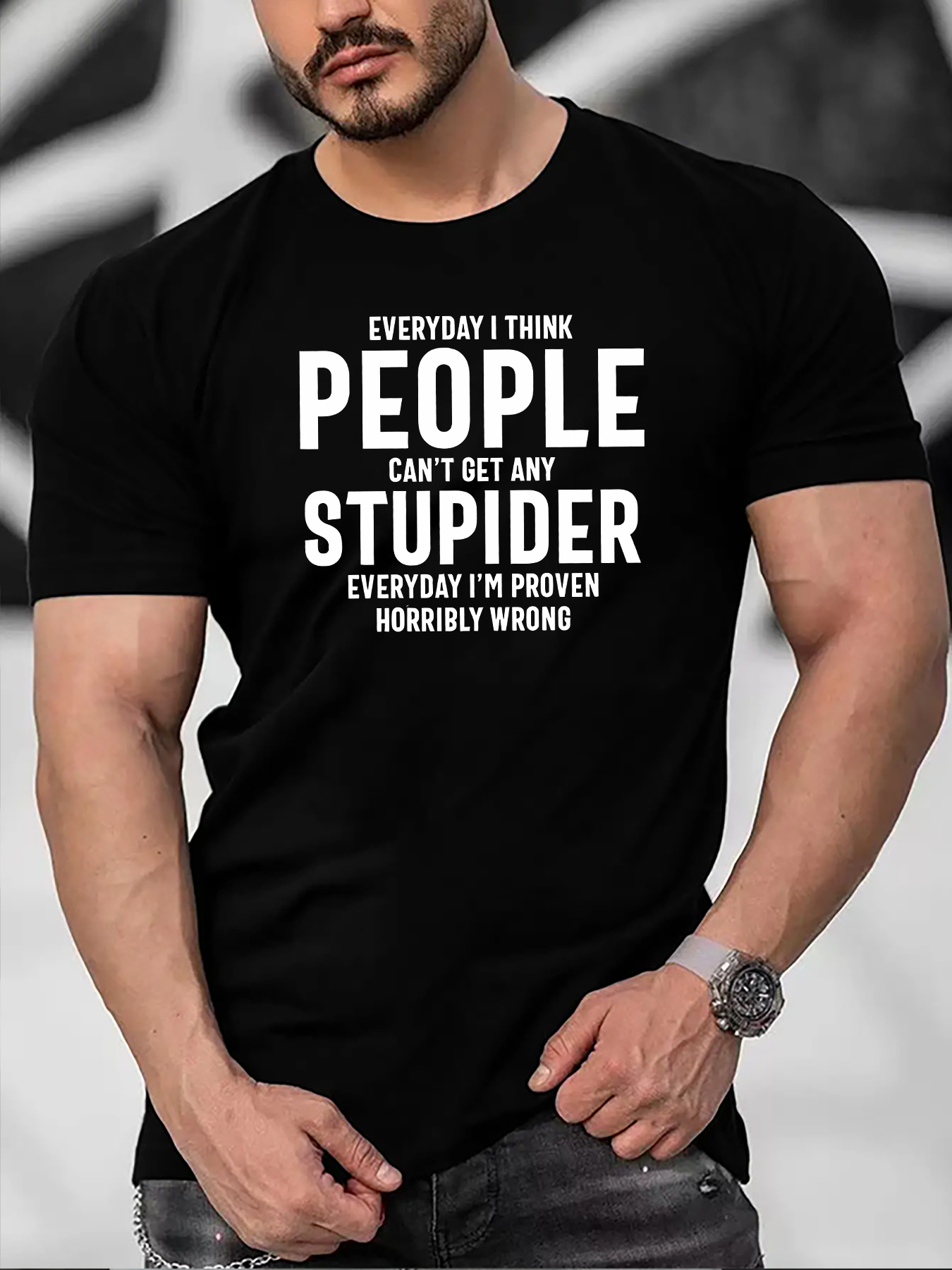 Everyday Think People.. Print T Shirt Tees Men Casual Short - Temu ...