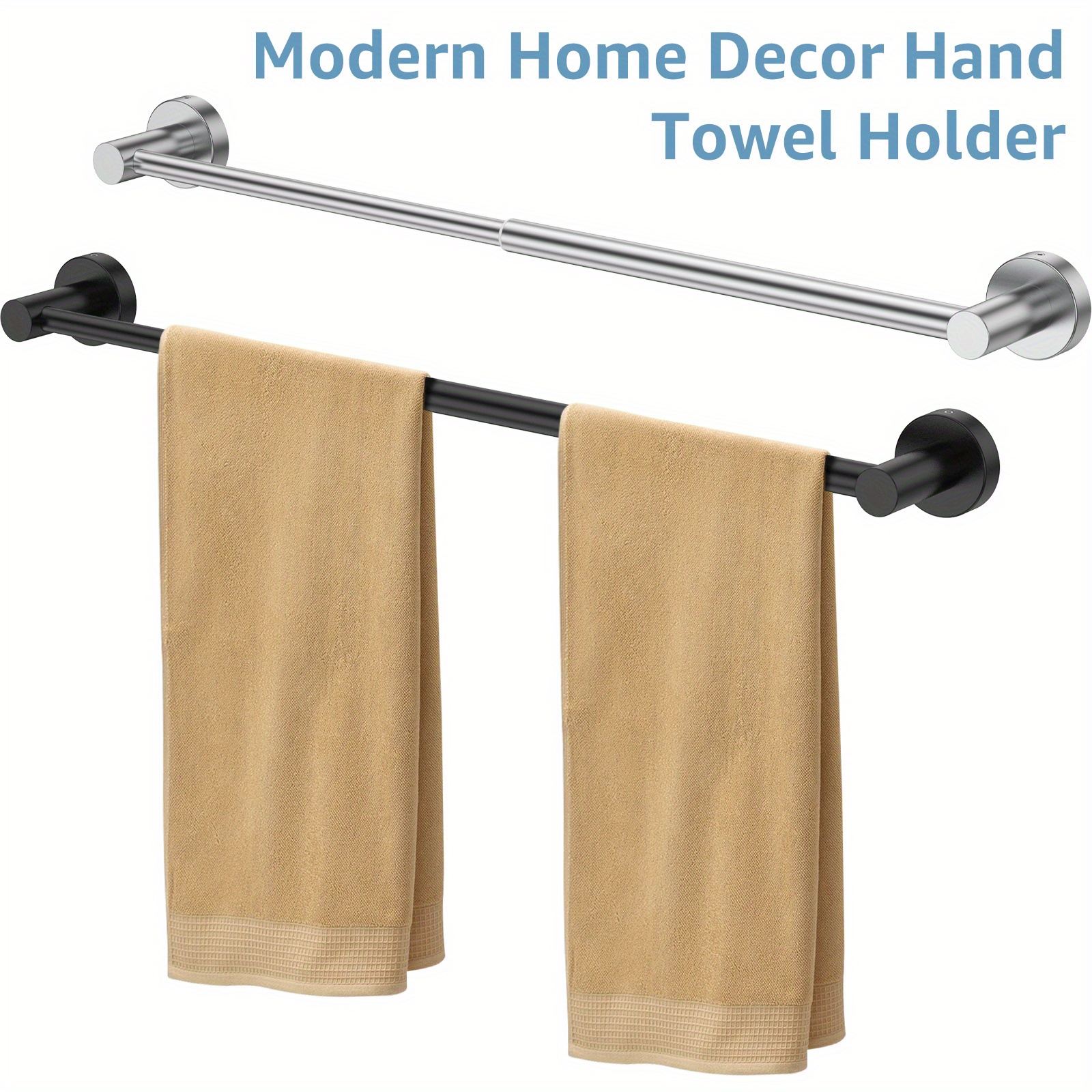 Double Arm Towel Bar Stainless Steel Towel Rack Bathroom - Temu