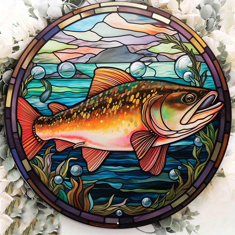 Rustic Metalz - Rainbow Trout Fish Wall Art: Vintage Fishing Gift