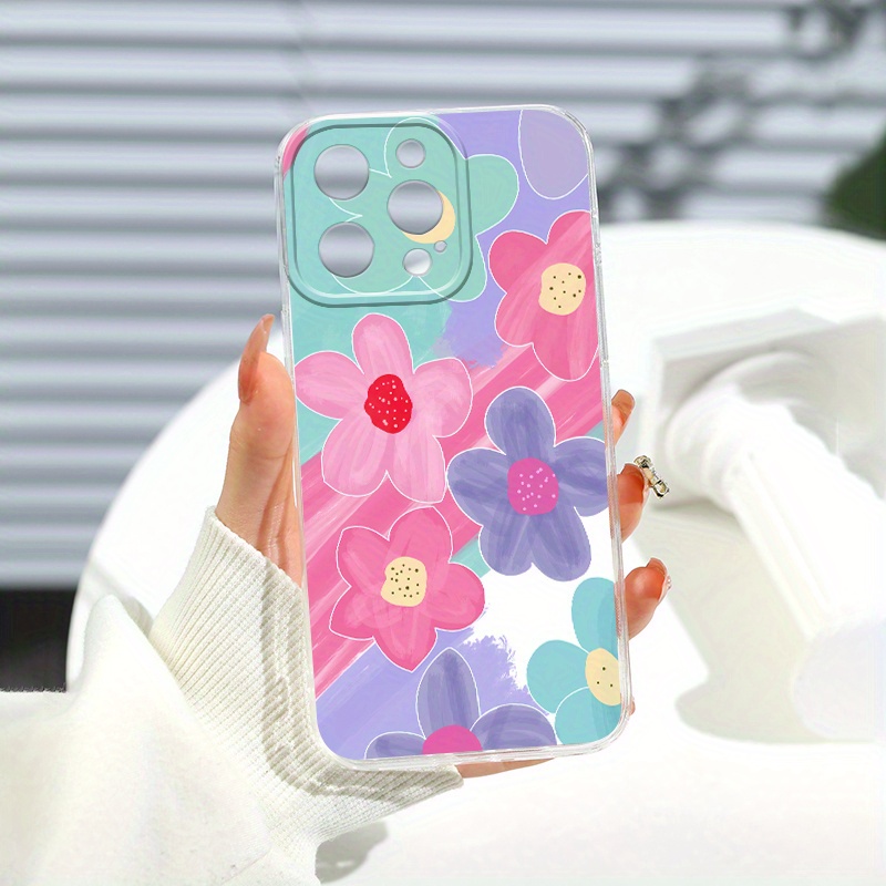 

Colorful Flower Phone Case For Iphone 15 14 13 12 11 Xs Xr X 7 8 6s Mini Plus Pro Max Se, Gift For Easter Day, Birthday, Girlfriend, Boyfriend, Friend Or Yourself