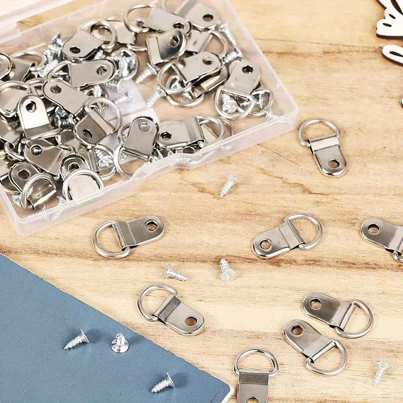 D ring Hangers Screws Picture Hanging Hardware Single Hole - Temu