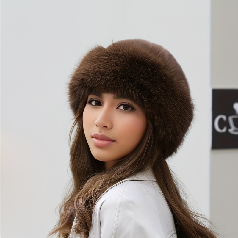 Wintermuts met oorbescherming, wintermuts, imitatiebont, warme, dikke