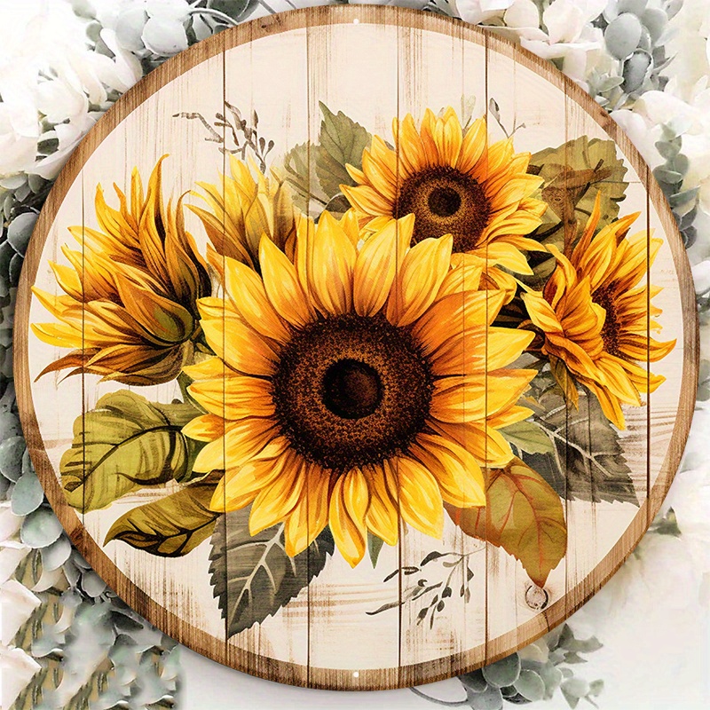 

1pc 8x8inch Aluminum Metal Sign Welcome Fall Sign, Fall Wreath Attachment, Welcome Wreath Sign, Sunflower Wreath Attachment