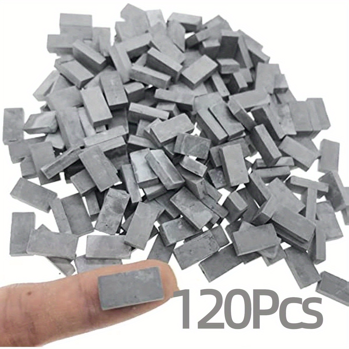 Image of 120/60/30pcs1:12 Mini Gray Bricks, Small Bricks For Landscape Crafts, Realistic Fake Bricks, Mini Building Blocks Suitable For Dollhouse, Miniature Garden Accessories, Diy Miniature Model Building