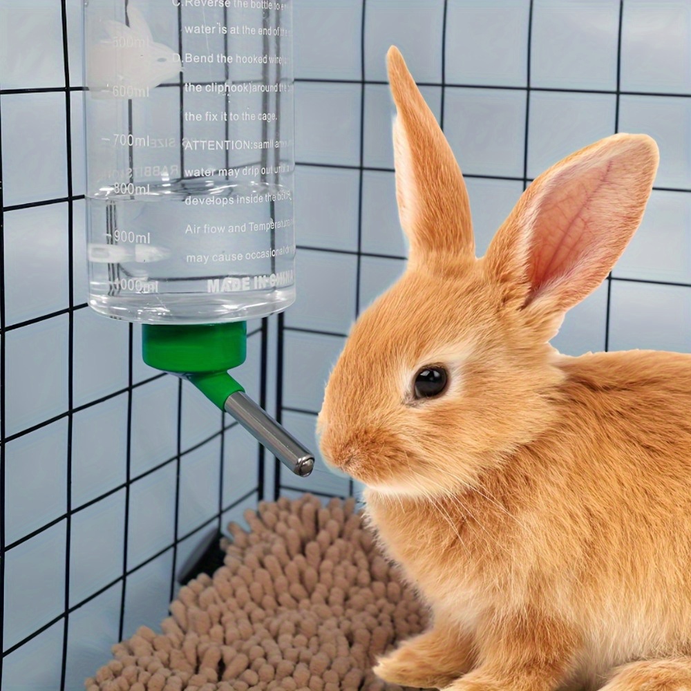 

1pc 33.81oz Convenient Hanging Water Bottle For Small Animals - Perfect For Rabbits And Guinea
