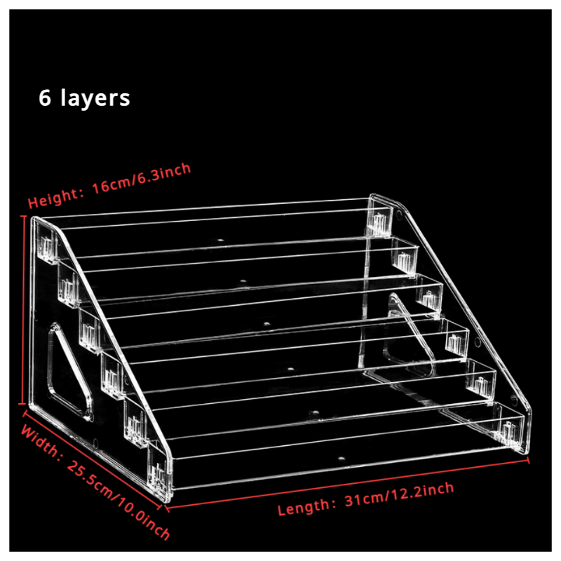 TEMU Acrylic Glasses Display And Storage Rack, Transparent Organizer For Eyewear, Multi-level Ladder Shelf For Glasses And Reading Glasses, Eyewear