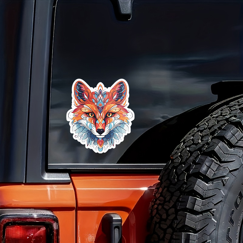 mandala fox animal sticker waterproof vinyl decal car bumper - Temu ...