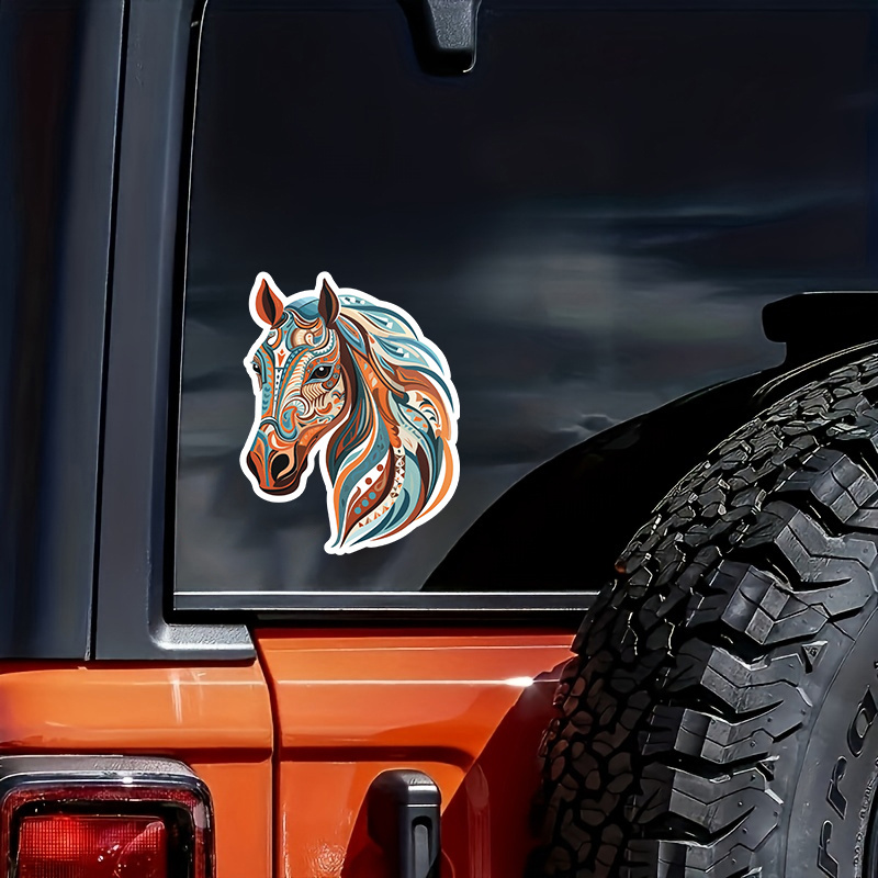 

Mandala Horse Animal Sticker - Waterproof Vinyl Decal For Car Bumper, Laptop, Water Bottle, Wall, And Window