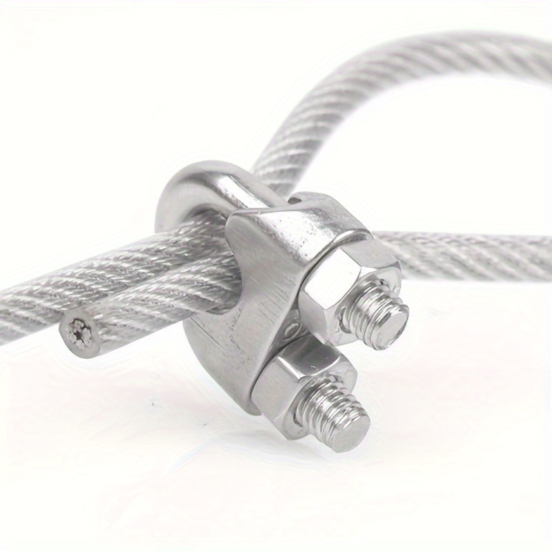 Stainless Steel Wire Rope Cable Clip Clamps 8 Sizes Used - Temu Canada