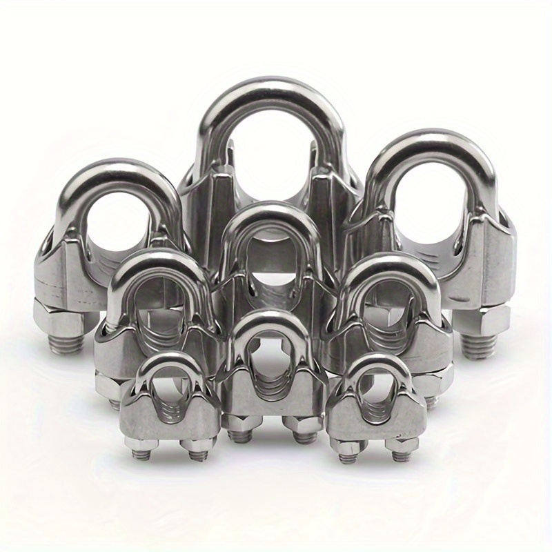 10 PZ M2/M3/M4/M5/M6 Sistemi di traliccio per funi metalliche in acciaio inossidabile 316 di grado marino Morsetto per fune con clip a croce da parete verde  13