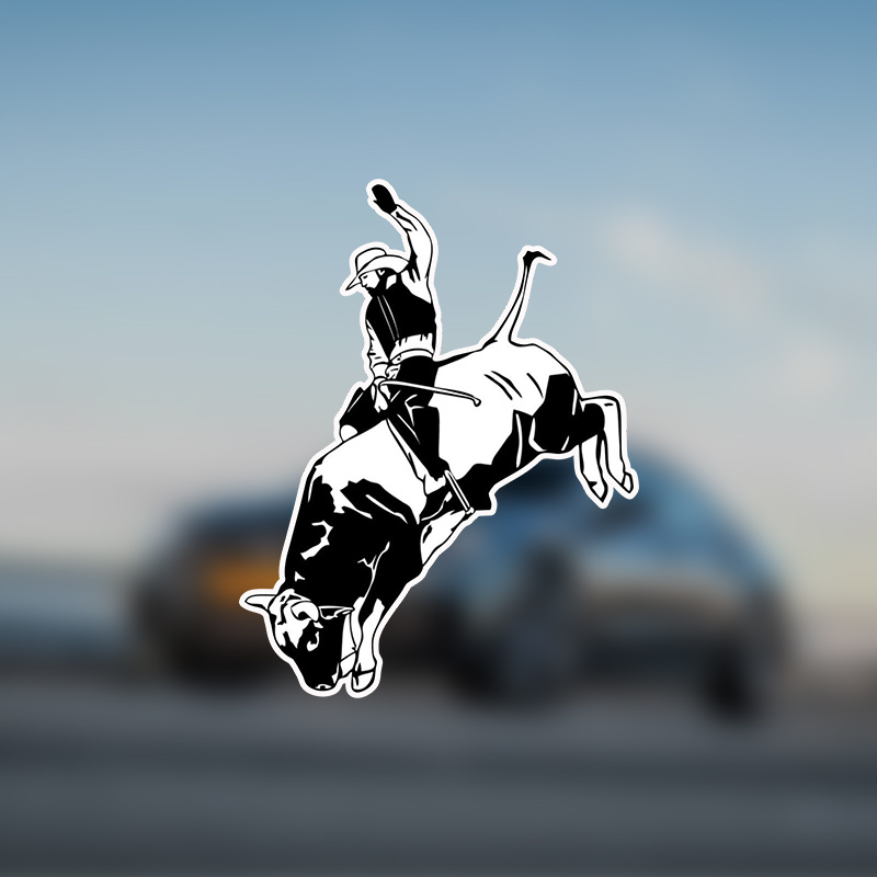 

1pc Bullrider Decal Vinyl Bumper Sticker