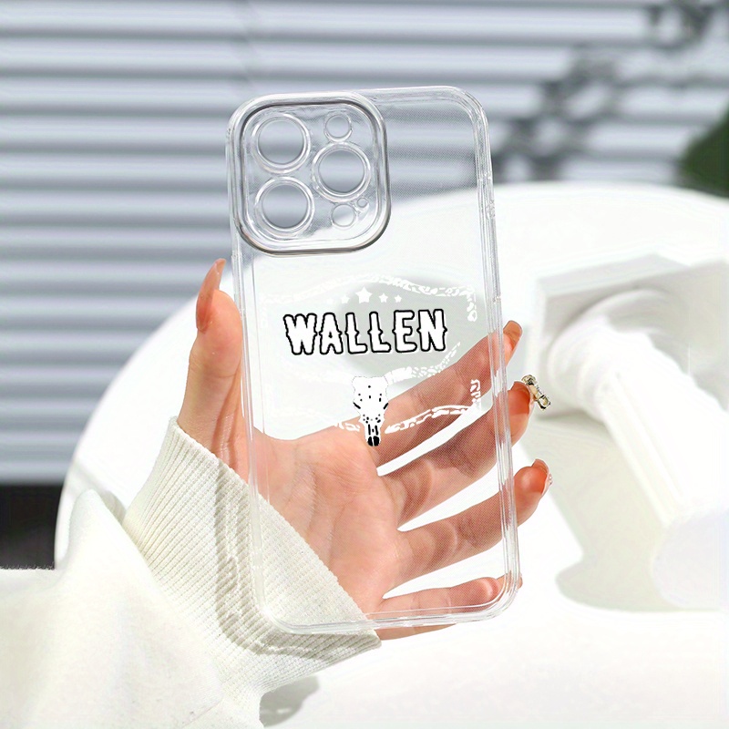 

Wallen Pattern Luxury Silicone Protective Phone Case For Iphone 15 14 13 12 11 Xs X 6 7 8 Se Mini Plus Pro Max, Clear Bumper Shockproof Soft Cover
