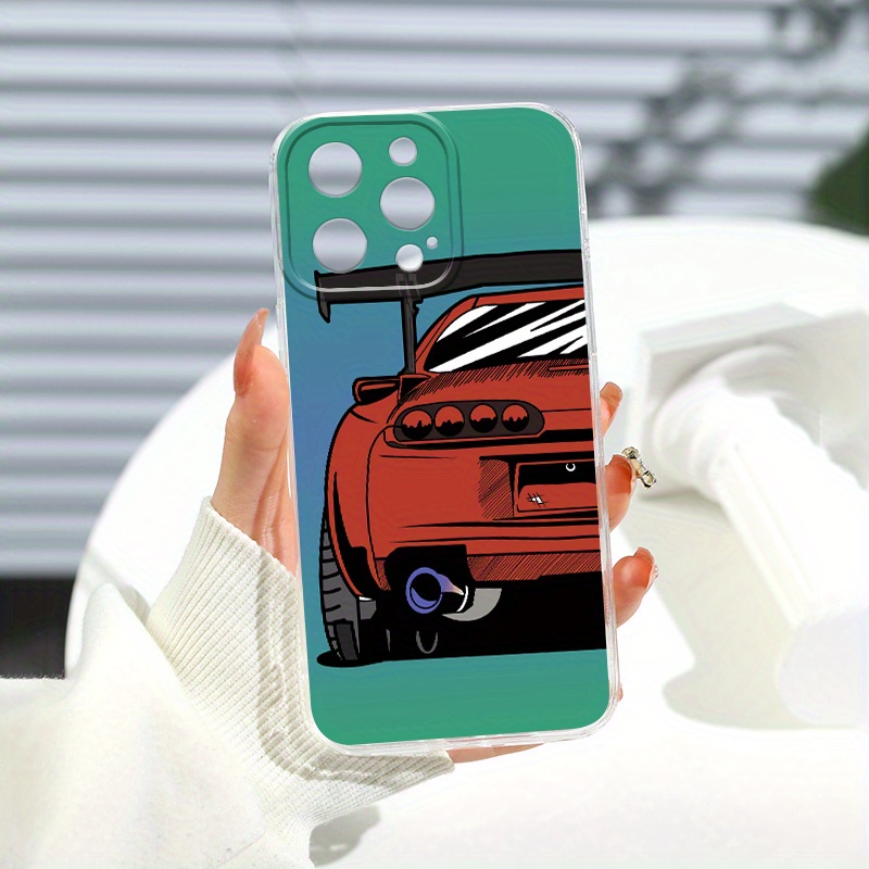 

Luxury Transparent Silicone Pattern Sports Car Phone Case For 15 14 13 12 11 Xs Xr X 7 8 6s Mini Plus Pro Max Se, Gift For Easter Day, Birthday, Girlfriend, Boyfriend, Friend Or Yourself