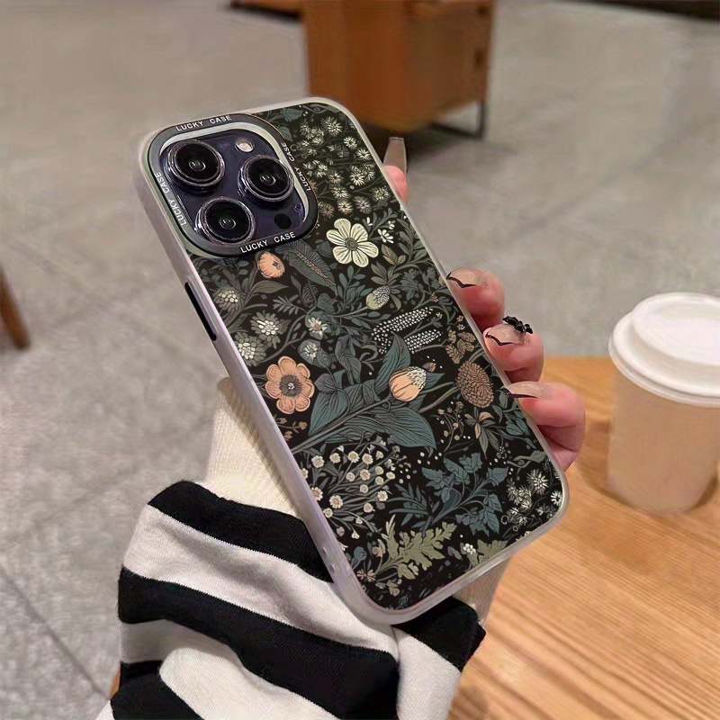 

Flowers And Plants Pattern Print Protective Phone Case For Iphone 15 14 13 12 11 Xs Xr X 7 8 6s Mini Plus Pro Max Se, Gift For Easter Day, Birthday, Girlfriend, Boyfriend, Friend Or Yourself
