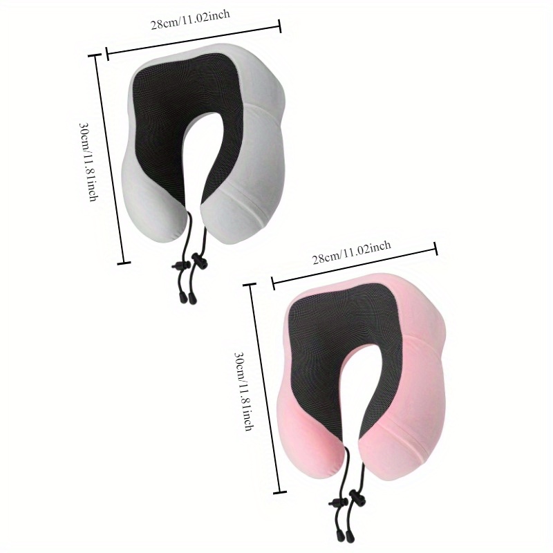 Cuscino Da Viaggio Cervicale TRAVARA In Memory Foam - Compatto, Ergonomico, Con Custodia - Per Aereo, Treno, Auto