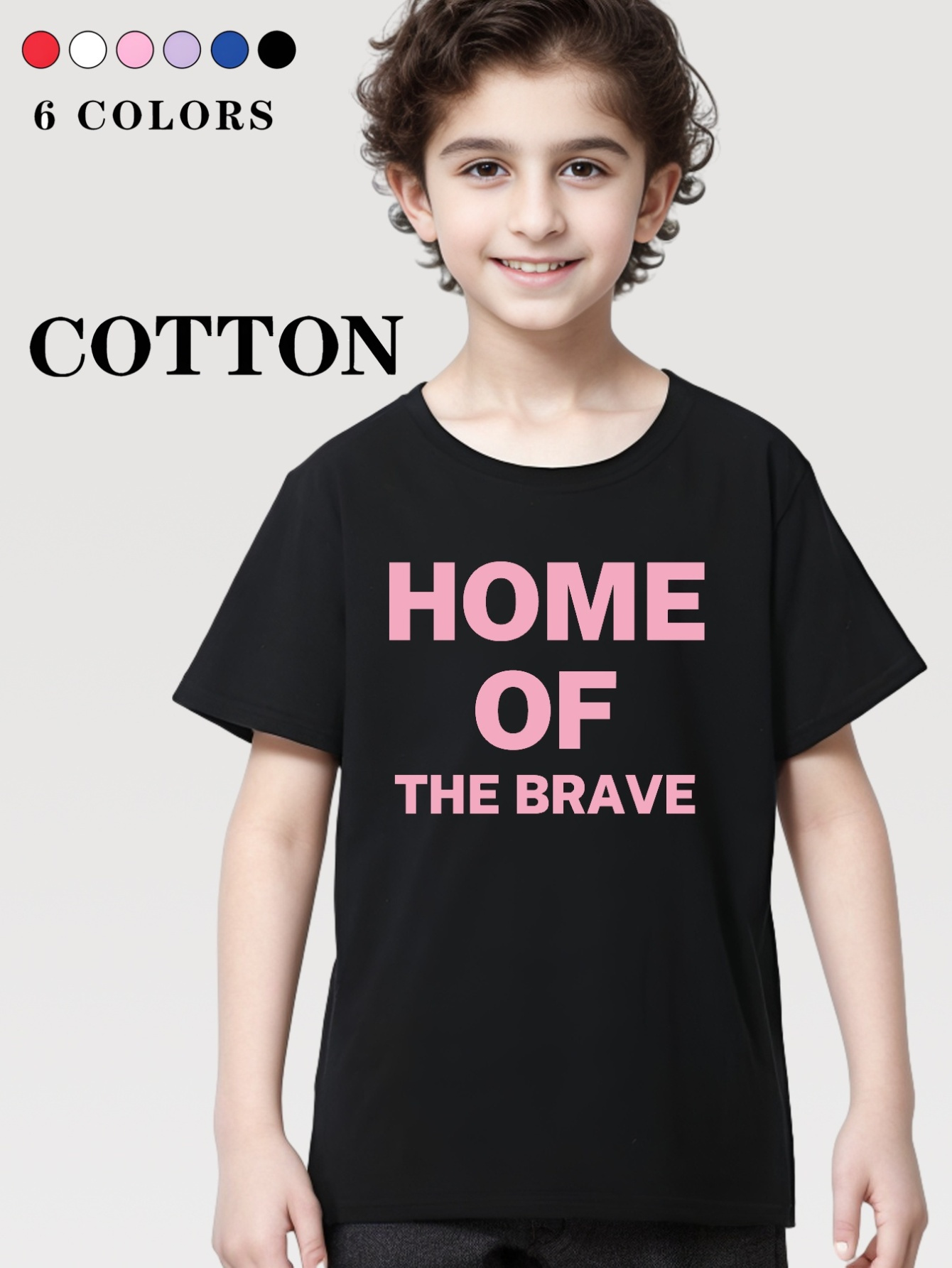 Boys Comfy Breathable Home Brave Print Crew Neck Short - Temu Australia