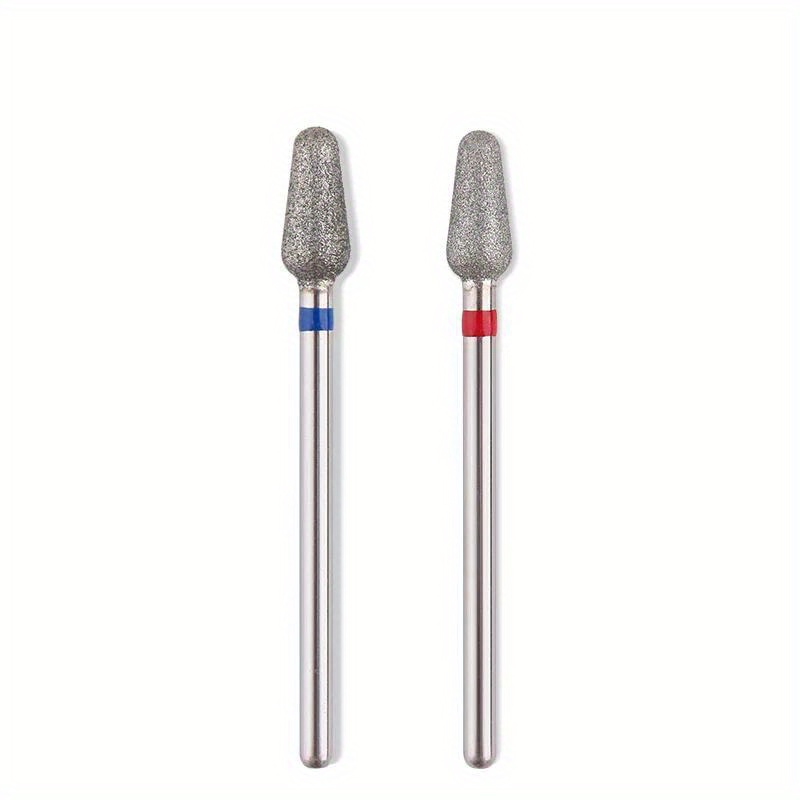 2pcs Diamond Carbide Nail Drill Bits Cuticle Remover /32" Shank Professional For Acrylic Gel Nails &